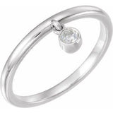 Platinum 1/10 CT Natural Diamond Fringe Ring