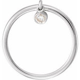 14K White 1/10 CT Natural Diamond Fringe Ring