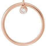 14K Rose 1/10 CT Natural Diamond Fringe Ring