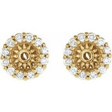 14K Yellow 1/8 CTW Natural Diamond Earring Jackets with 3.6 mm ID