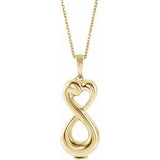 10K Yellow Infinite Love Ash Holder 18" Necklace