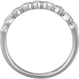Platinum .04 CTW Natural Diamond Stackable Ring