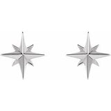 Platinum Star Earrings