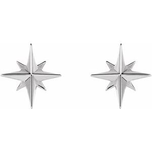 Sterling Silver Star Earrings