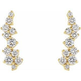 14K Yellow 1/3 CTW Natural Diamond Ear Climbers