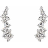 Sterling Silver 1/3 CTW Natural Diamond Ear Climbers