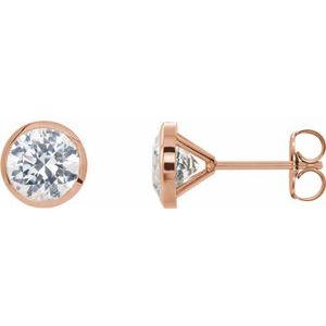 14K Rose 1/5 CTW Natural Diamond Cocktail-Style Earrings