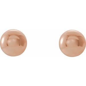 14K Rose 4 mm Ball Earrings