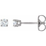 14K White 1/5 CTW Natural Diamond Earrings