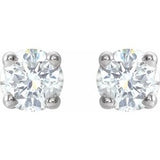 14K White 1/5 CTW Natural Diamond Earrings