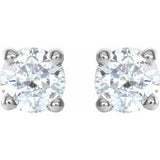 14K White 1/4 CTW Natural Diamond Earrings