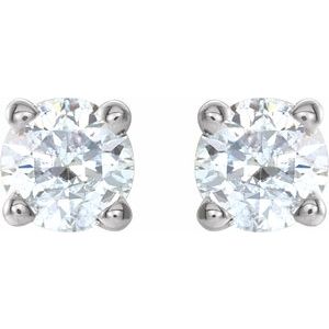 14K White 1/4 CTW Natural Diamond Earrings
