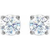 14K White 1/3 CTW Natural Diamond Earrings