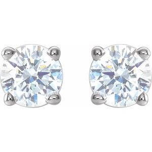 14K White 1/3 CTW Natural Diamond Earrings