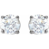 14K White 1/2 CTW Natural Diamond Earrings