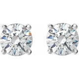 14K White 1 1/2 CTW Natural Diamond Cocktail-Style Earrings