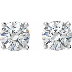 14K White 2 CTW Natural Diamond Cocktail-Style Earrings