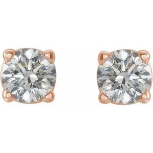 14K Rose 1/5 CTW Natural Diamond Earrings