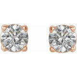 14K Rose 1/4 CTW Natural Diamond Earrings