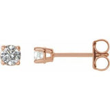 14K Rose 1/5 CTW Natural Diamond Earrings