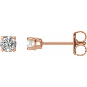 14K Rose 1/4 CTW Natural Diamond Earrings