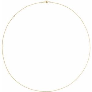 14K Yellow 1 mm Adjustable Cable 16-18"  Chain