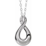 Sterling Silver Infinity-Inspired Ash Holder 18" Necklace