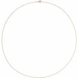 14K Rose 1 mm Adjustable Cable 16-18"  Chain