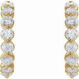 14K Yellow 1 3/8 CTW Natural Diamond 16.5 mm Hoop Earrings