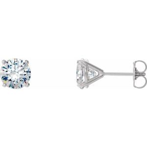 14K White 2 CTW Natural Diamond Cocktail-Style Earrings