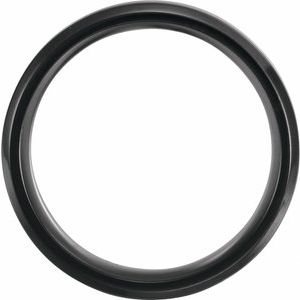 Black Titanium 8 mm Beveled-Edge Hawaiian Koa Wood Inlay Comfort-Fit Band Size 9.5