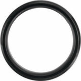 Black Titanium 8 mm Beveled-Edge Wood Inlay Comfort-Fit Band Size 7.5