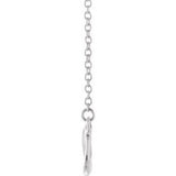 Sterling Silver Infinity-Inspired 16-18" Necklace