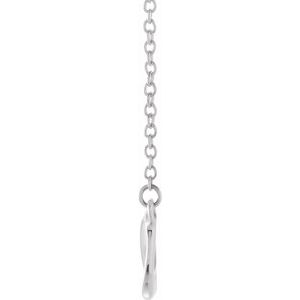 Sterling Silver Infinity-Inspired 16-18" Necklace