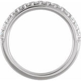 14K White 1/2 CTW Natural Diamond French-Set Band