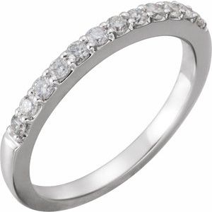 14K White 1/3 CTW Natural Diamond Matching Band