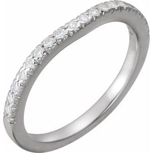 14K White 1/4 CTW Natural Diamond French-Set Band
