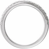 14K White 1/4 CTW Natural Diamond French-Set Band