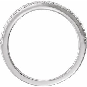 14K White 1/4 CTW Natural Diamond French-Set Band