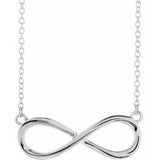 Sterling Silver Infinity-Inspired 16-18" Necklace