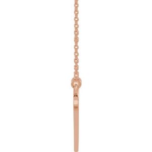 14K Rose Engravable Famly Heart 18" Necklace