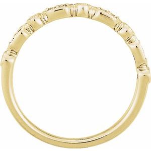 14K Yellow 1/8 CTW Natural Diamond Stackable Ring