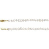 14K Yellow Panache® Cultured White Freshwater Pearl 16" Necklace