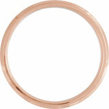 14K Rose/White/Rose 6 mm Beveled-Edge Comfort-Fit Flat Band Size 11