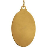 14K Yellow 25x18 mm Oval St. Christopher Medal