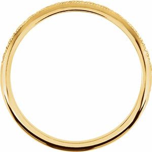 14K Yellow 2 mm Milgrain Geometric Band Size 5.5