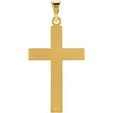 14K Yellow Cross Pendant