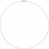 14K Yellow 1 mm Adjustable Diamond-Cut Cable 16-18" Chain