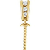 14K Yellow .07 CTW Natural Diamond Semi-Set Pendant for 12 mm Pearl