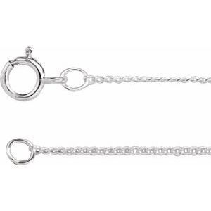 Sterling Silver 1 mm Curb 16" Chain